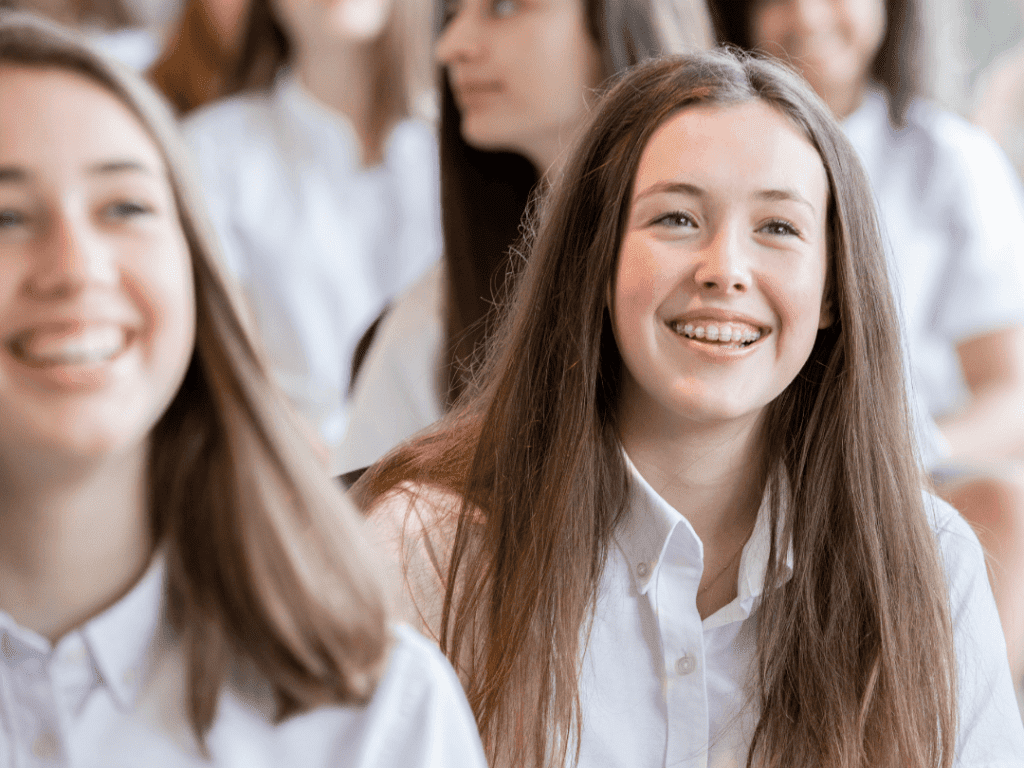 Smiling school girl