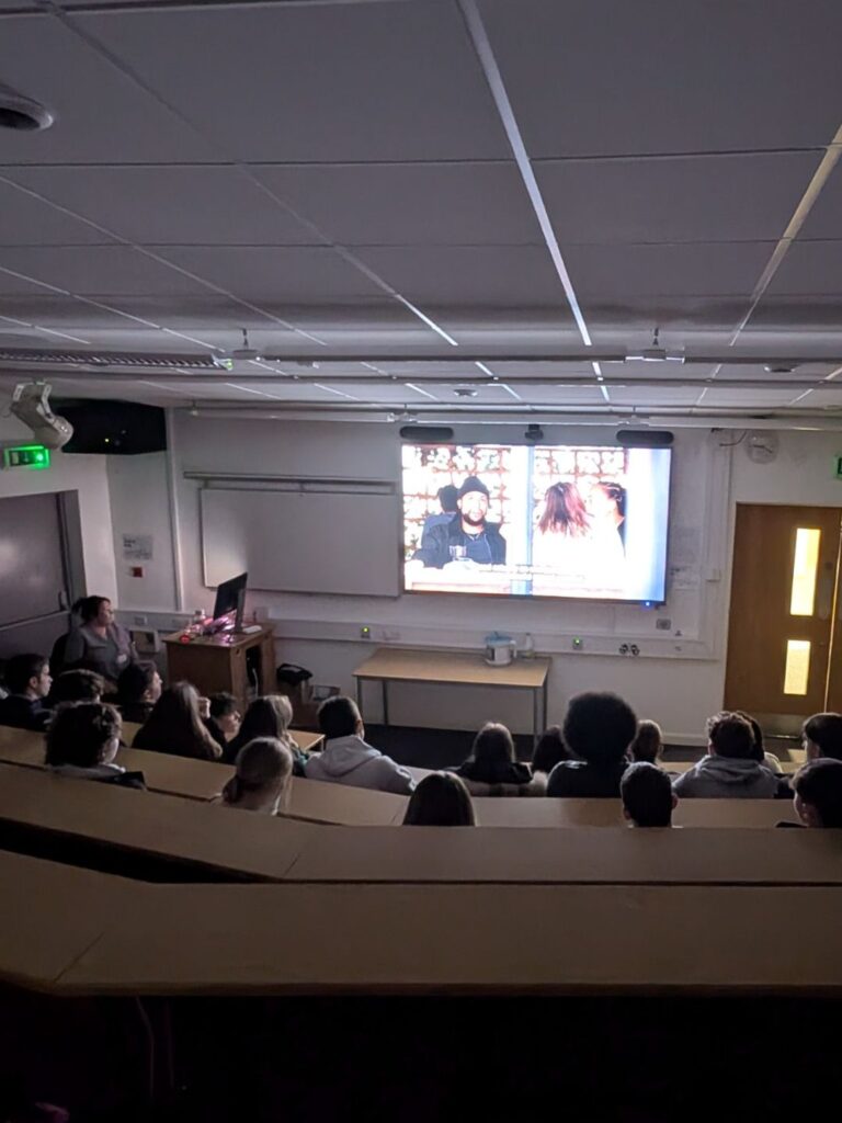 A photo from the back of the room at a talk during BCA Wellbeing Week